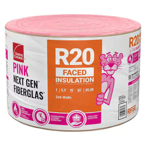 Owens Corning R-20 Kraft Faced 5.5 in. x 15 in. x 384 in