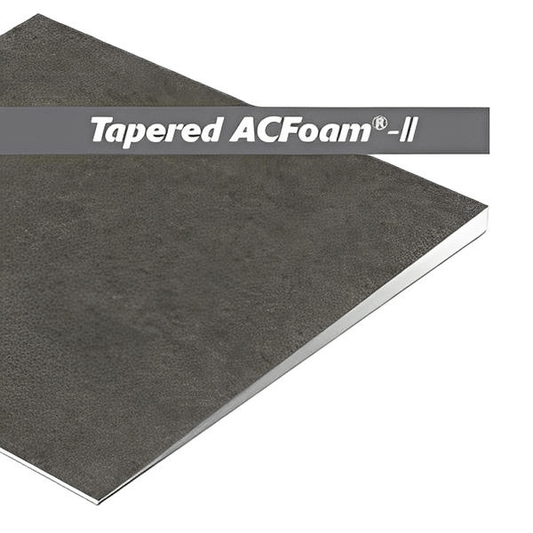 Atlas ACFoam-II Tapered GRF Fiber Felt Faced 2 Sides 4ft x 4ft Polyiso Roof Insulation Board - All Sizes