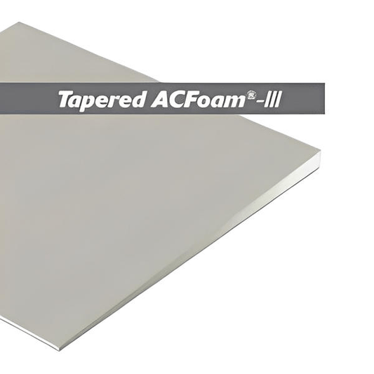 Atlas ACFoam-III Tapered CGF Coated Glass Faced 2 Sides 4ft x 4ft Polyiso Roof Insulation Board - All Sizes