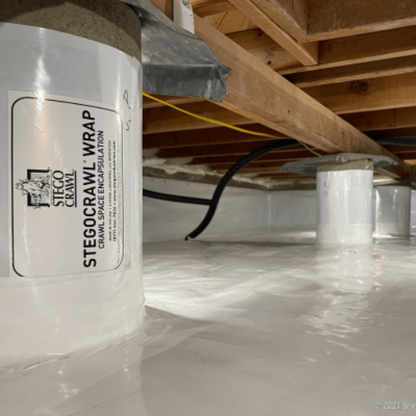 StegoCrawl Wrap 15-Mil Crawl Space Vapor Barrier - White - All Sizes
