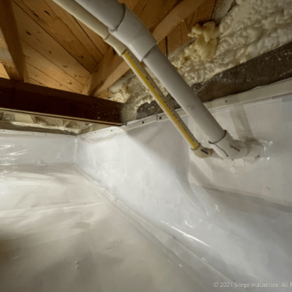 StegoCrawl Wrap 15-Mil Crawl Space Vapor Barrier - White - All Sizes
