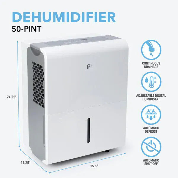 50 Pint Flat Panel Dehumidifier (R32) Perfect Aire
