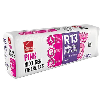 Owens Corning R-13 Unfaced Fiberglass Insulation Batts - All Sizes 3.5 in. x 15 in. x 105 in. (5 Bags) Fiberglass Insulation