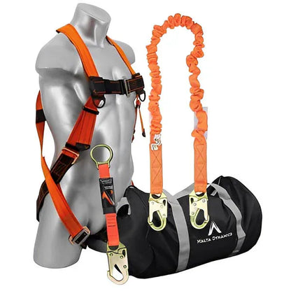 Safety Harness Kit with 6 ft Single Leg - All Styles Stretch Lanyard Tools and Workwear