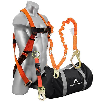Safety Harness Kit with 6 ft Double - All Styles Leg Stretch Lanyard Tools and Workwear