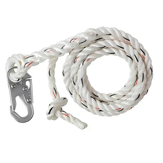 Vertical Lifeline with Snap Hook - All Lengths Safety Equipment