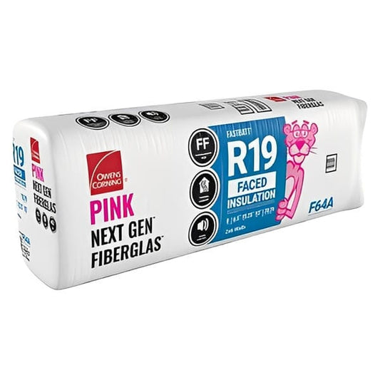 Owens Corning R-19 Kraft Faced Fiberglass Insulation FastBatts - All Sizes 6.5 in. x 15.25 in. x 93 in. (5 Bags) Fiberglass Insulation