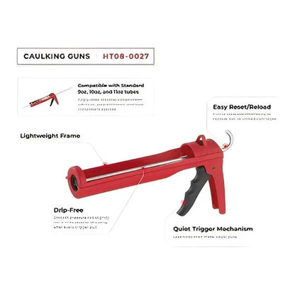 Intertool Caulking Gun - Drip-Free & Cradle Handle