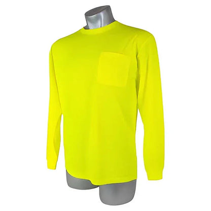 High Visibility Yellow Safety Long Sleeve Shirt - All Sizes Tools and Workwear