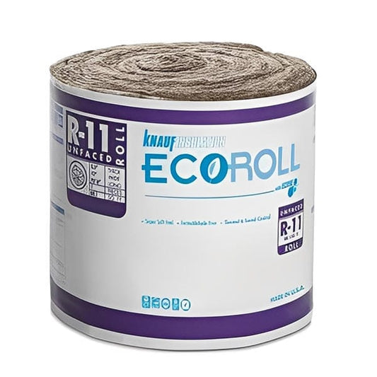 Knauf Ecoroll R-11 Unfaced Fiberglass Insulation Roll - All sizes Fiberglass Insulation