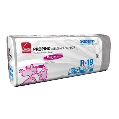 Owens Corning R-19 Kraft Faced 6.25 in. x 24 in. x 48 in. Fiberglass Insulation Sonobatt (5 Bags) Owens Corning