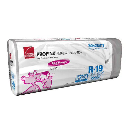 Owens Corning R-19 Unfaced 6.25 in. x 24 in. x 48 in. Fiberglass Insulation Sonobatt (5 Bags) Sonobatt