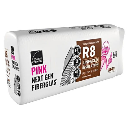 Owens Corning R-8 Unfaced Sound Attenuation Batt - All Sizes 2.5 in. x 24 in. x 96 in. (4 Bags) Batt