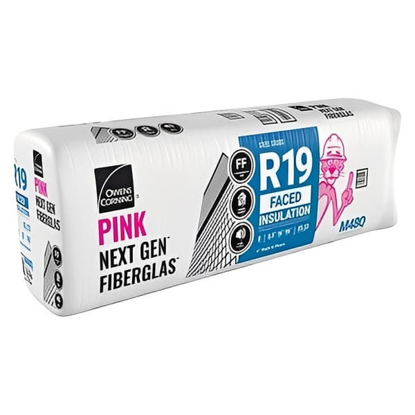 Owens Corning R-19 Kraft Faced Fiberglass Insulation Batts - All Sizes 6.25 in. x 16 in. x 96 in. (5 Bags) Fiberglass Insulation