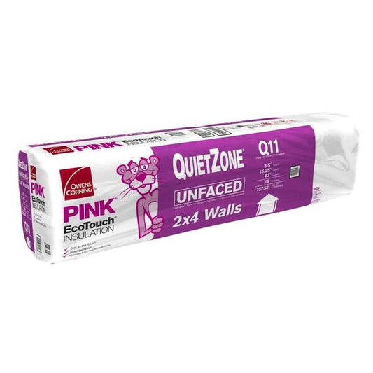Owens Corning QuietZone Unfaced Fiberglass Insulation Batts - All Sizes QuietZone
