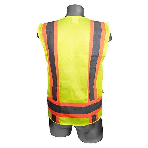 High Visibility Yellow Safety Surveyor Vest - All Sizes Tools and Workwear