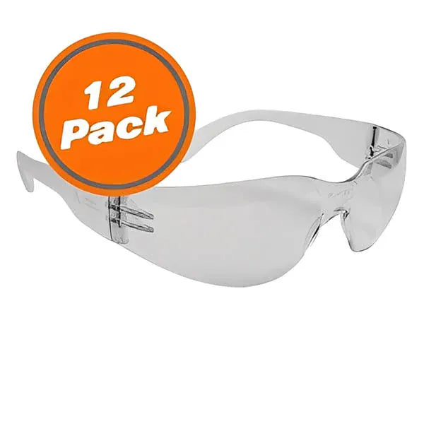 Safety Glasses (12 Pack) - All Styles Clear Frame Tools and Workwear