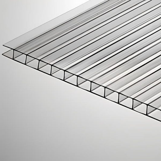 Twinwall Polycarbonate Sheet - All Sizes Clear / 6MM X 48" X 96" Roofing