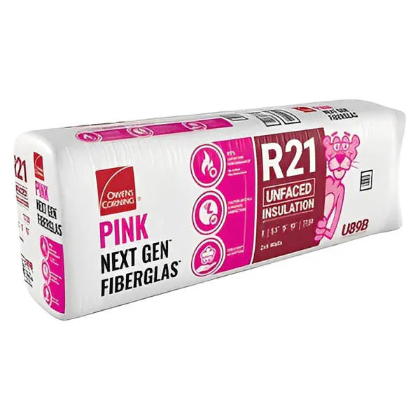 Owens Corning R-21 Un-Faced Fiberglass Insulation Batts - All Sizes 5.5 in. x 15 in. x 93 in. (5 Bags) Fiberglass Insulation