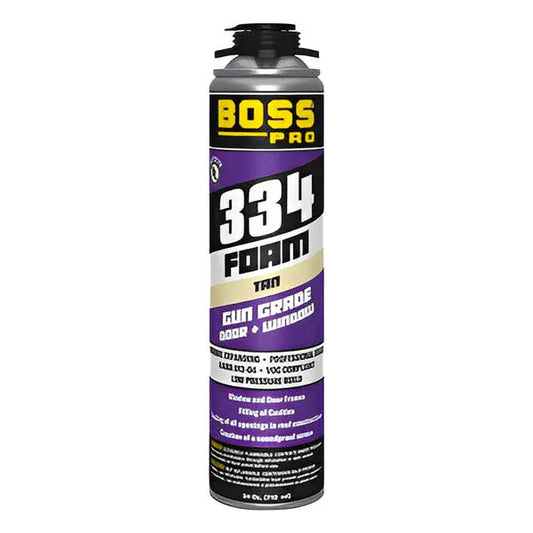 Boss 334 - Window and Door Gun Foam - 24oz (Box of 12)