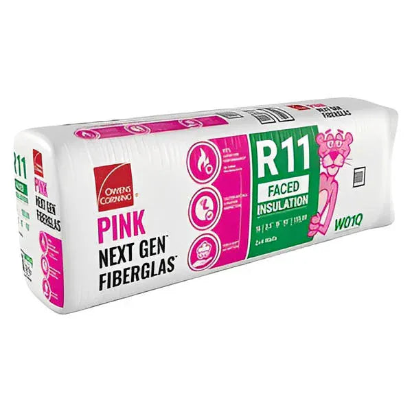Owens Corning R-11 Kraft Faced Fiberglass Insulation Batts - All Sizes 3.5 in. x 15 in. x 93 in. (5 Bags) Fiberglass Insulation