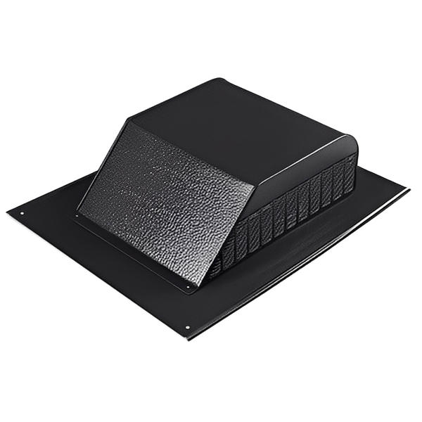 Master Flow Roof Louver Galvanised - Slant-Back With Filter (Pack of 6) Black