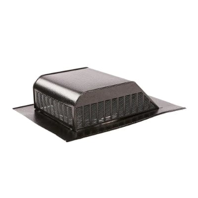 Master Flow Roof Louver Galvanised - Slant-Back With Filter (Pack of 6) Black