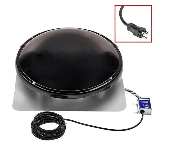 Master Flow EZ Cool Plug in Power Attic Vent 1050 CFM Black