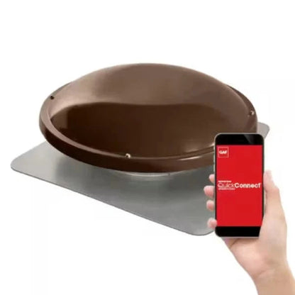 Master Flow Roof Mount Power Attic Vent 1250 CFM (Quick Connect) Brown Roofing