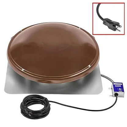 Master Flow EZ Cool Plug in Power Attic Vent 1050 CFM Brown