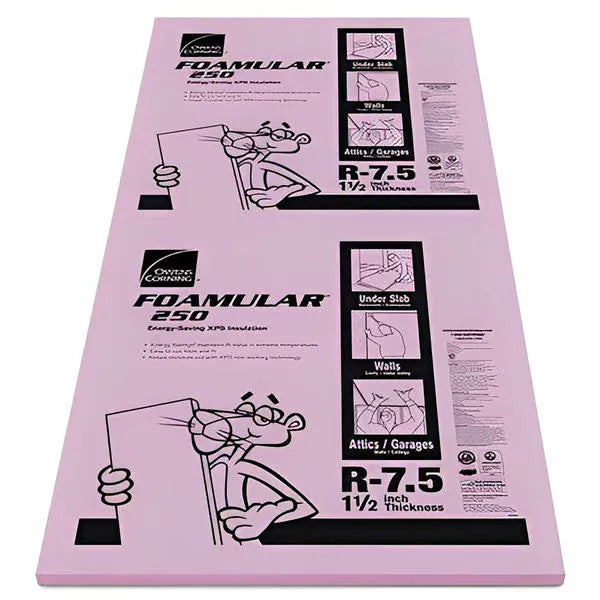 Owens Corning FOAMULAR 250 XPS Insulation Board - All Sizes 1.5 in XPS Boards