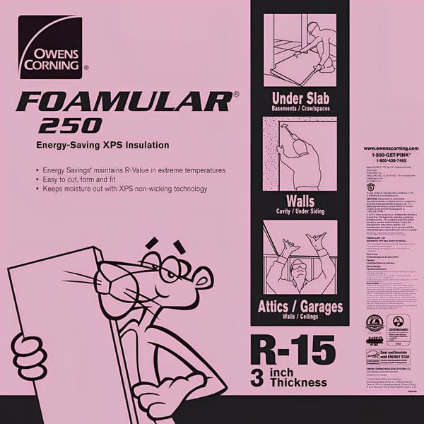 Owens Corning FOAMULAR 250 XPS Insulation Board - All Sizes 3 in XPS Boards