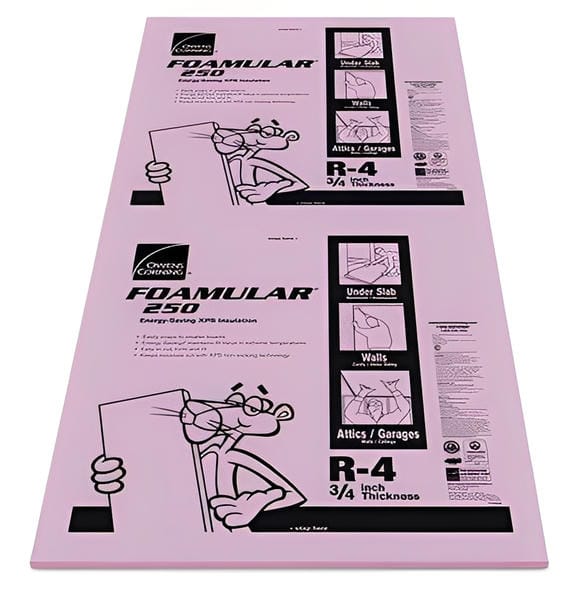 Owens Corning FOAMULAR 250 XPS Insulation Board - All Sizes 0.75 in XPS Boards