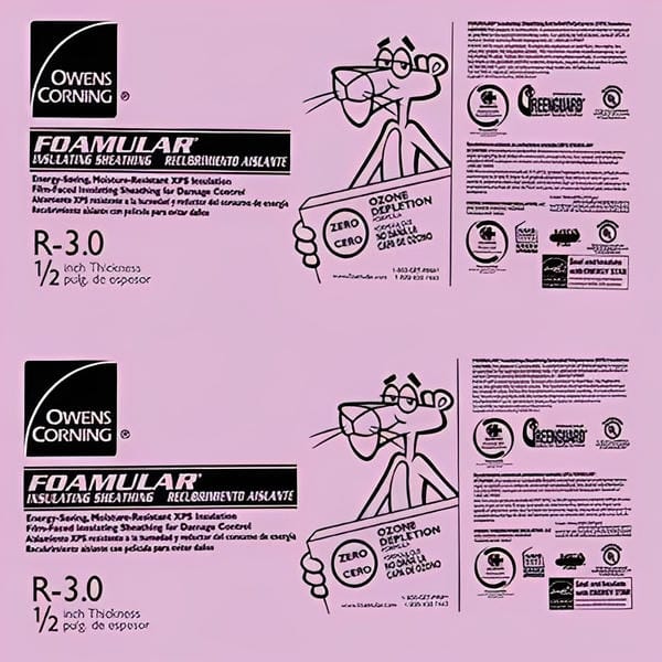 Owens Corning FOAMULAR 150 XPS 4ft x 8ft Insulation Board - All Sizes 0.5 in Owens Corning
