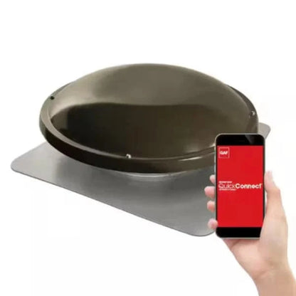 Master Flow Roof Mount Power Attic Vent 1250 CFM (Quick Connect) Weathered Wood Roofing