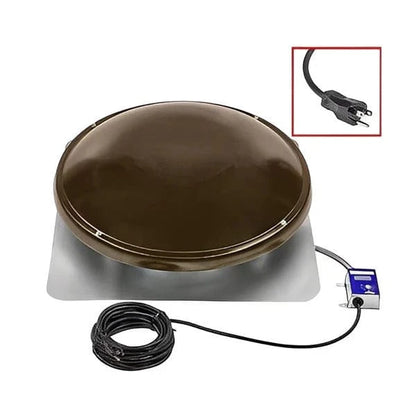 Master Flow EZ Cool Plug in Power Attic Vent 1050 CFM Weathered Wood