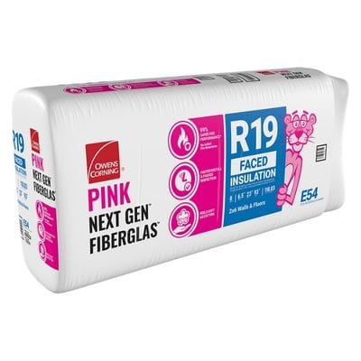 Owens Corning R-19 Kraft Faced Fiberglass Insulation Batts - All Sizes 6.25 in. x 23 in. x 93 in. (5 Bags) Owens Corning