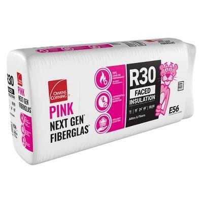 Owens Corning R-30 Kraft Faced Fiberglass Insulation Batts - All Sizes 10 in. x 24 in. x 48 in. (4 Bags) Owens Corning