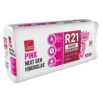 Owens Corning R-21 Kraft Faced Fiberglass Insulation Batts - All Sizes 5.5 in. x 23 in. x 93 in. (5 Bags) Owens Corning