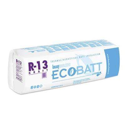 Knauf Ecobatt R 13 Kraft Faced Fiberglass Insulation Batts All Sizes