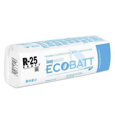 Ecobatt R-25 Kraft Faced Fiberglass Insulation Batts - All Sizes Batts
