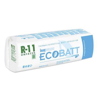 Knauf Ecobatt R-21 Unfaced Fiberglass Insulation Batts 5.5 x 16 x 96 (Master Pack of 4)