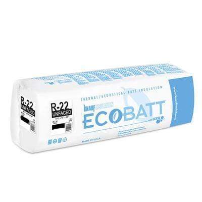 Knauf Ecobatt R-22 Unfaced Fiberglass Insulation Batts 6.5 in x 23 in x 48 in (4 Bags) Batts
