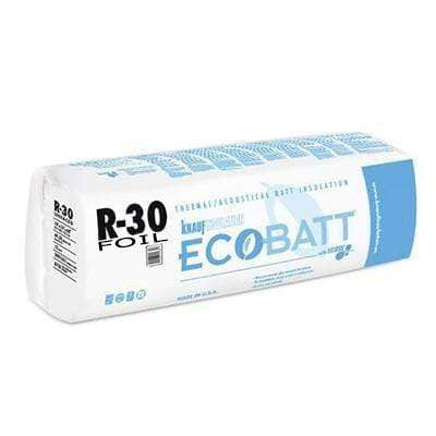 Knauf Ecobatt R-30 Foil Faced Fiberglass Insulation Batts - 10 in x 24 in x 48 in (5 Bags) Batts