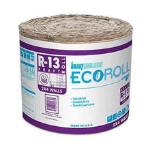 Load image into Gallery viewer, Knauf Ecoroll R-13 Kraft Faced Fiberglass Insulation Roll - All sizes Roll
