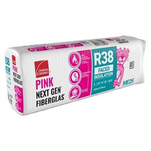 Load image into Gallery viewer, Owens Corning R-38 Kraft Faced Fiberglass Insulation Batts - All Sizes 12.5 in. x 16 in. x 48 in. (R38) (4 Bags) Owens Corning
