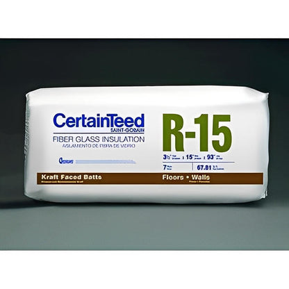CertainTeed Paperfaced R15 3.5 in x 15 in x 93 in (Master Pack 4 Bags - 77.5 Sq Ft/Bag)